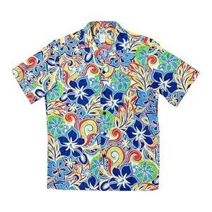 Two Palms Women's Tutti Frutti Rayon Cropped Hawaiian Shirt